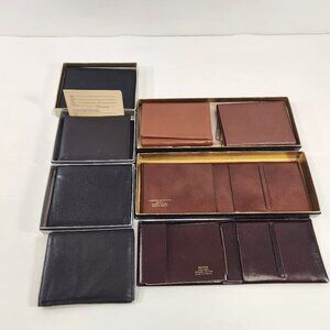 Vintage Leather Wallet Bundle Buxton Fina Brown & Black